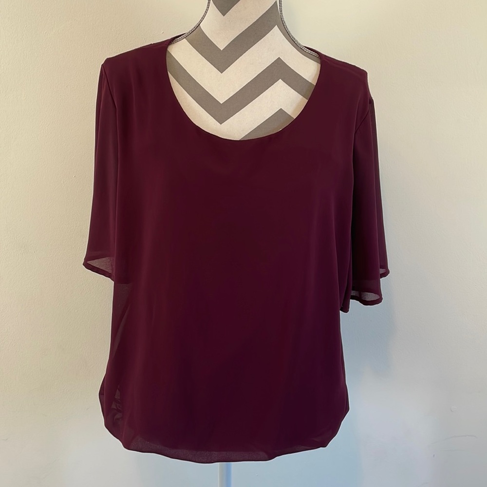 New York & Company - Burgundy Blouse